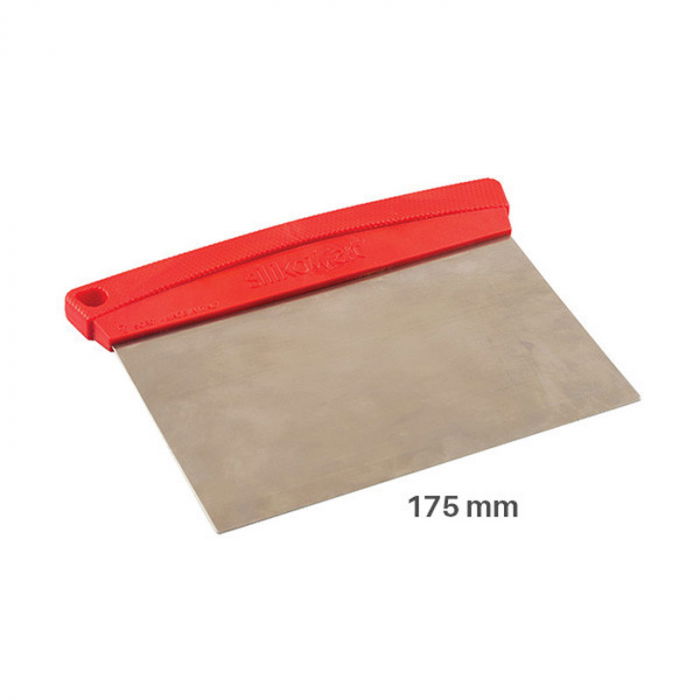 Rascheta Inox cu Maner Plastic Rosu, L 17.5 x H 19 cm [1]