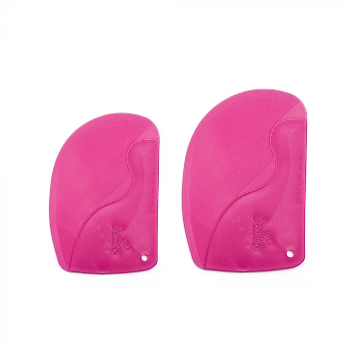 Raschete Material Plastic Fucsia, 14.5 si 12.5 cm Model Curbat, Set 2 Buc [1]