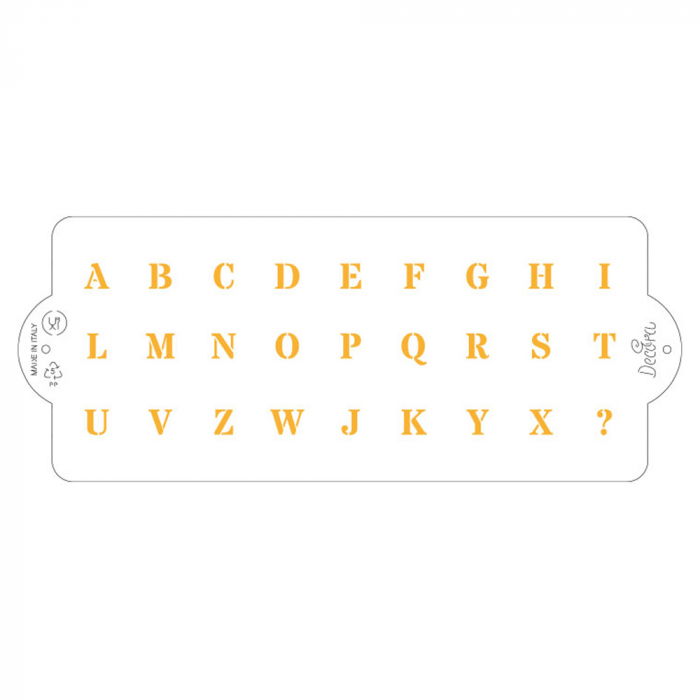 Sablon Plastic Decor Alfabet, 25 x 10 cm [1]