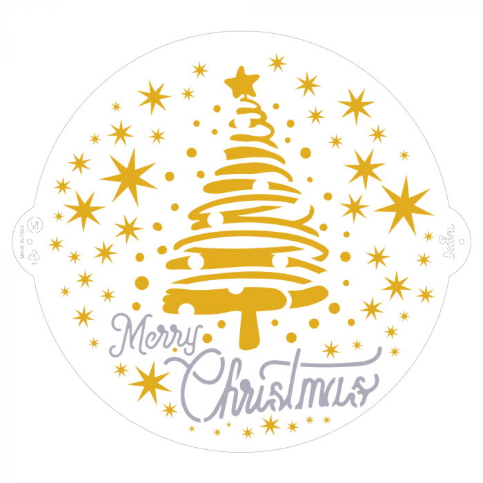 Sablon Plastic Decor Top, Model Craciun, Ø 25 cm [1]