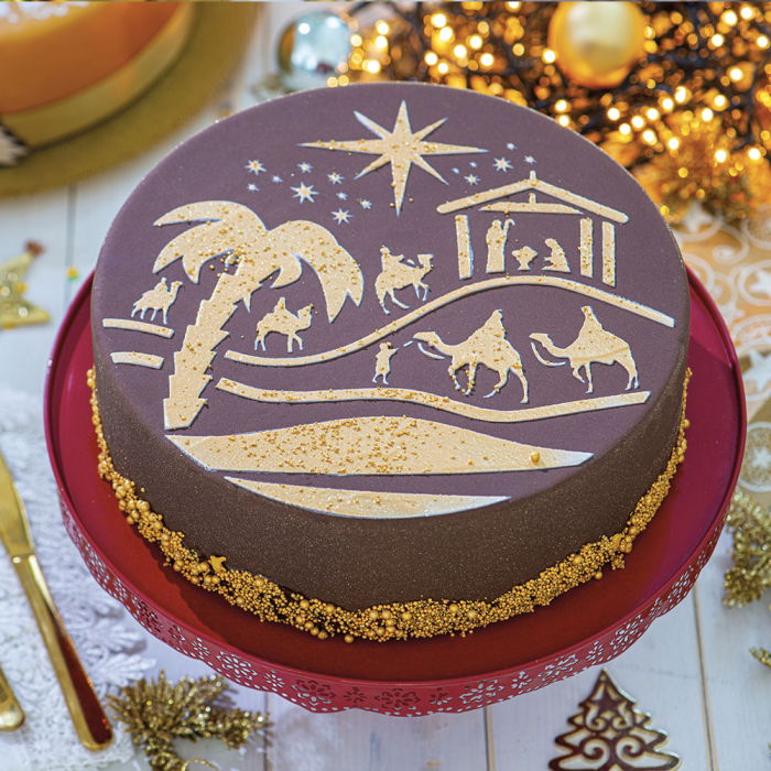 Sablon Plastic Decor Top, Model Craciun, Ø 25 cm [2]