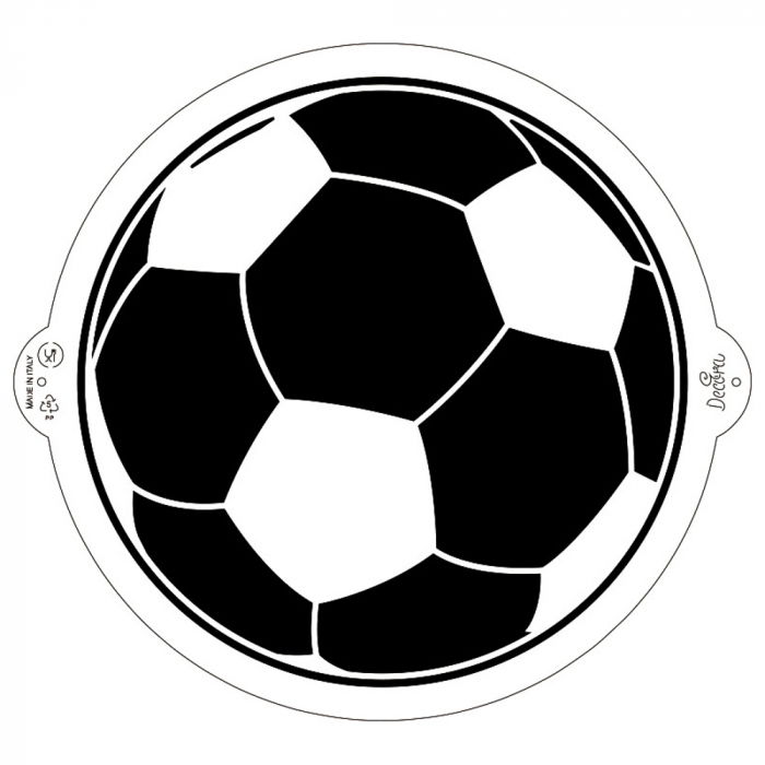 Sablon Plastic Decor Top, Model Minge Fotbal, Ø 25 cm [1]