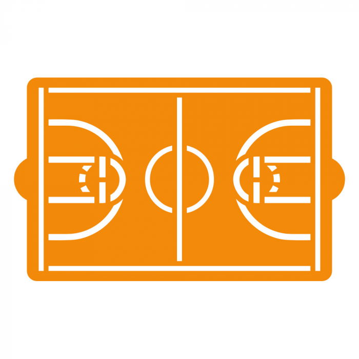 Sablon Plastic Decor Top, Model Teren Baschet, 30 x 20 cm  [1]