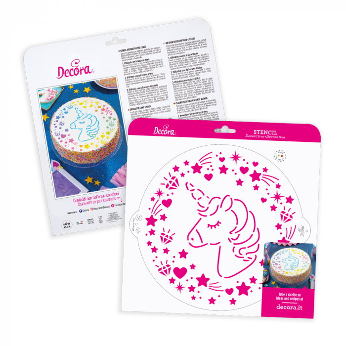Sablon Plastic Decor Top, Model Unicorn, Ø 25 cm [3]