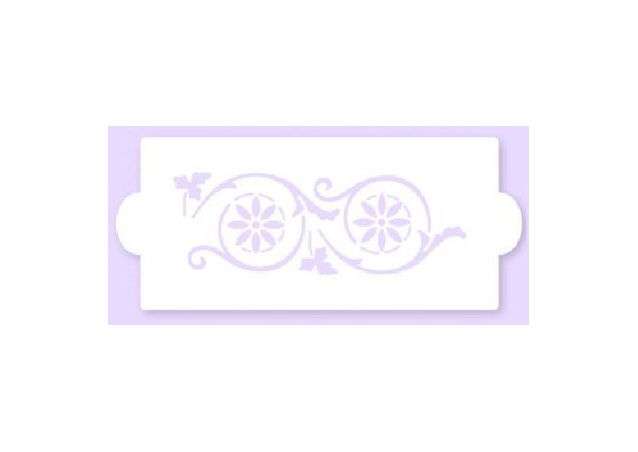 Sablon Plastic Lateral Decor Fantezie Florala, 26 x 12.5 cm [1]