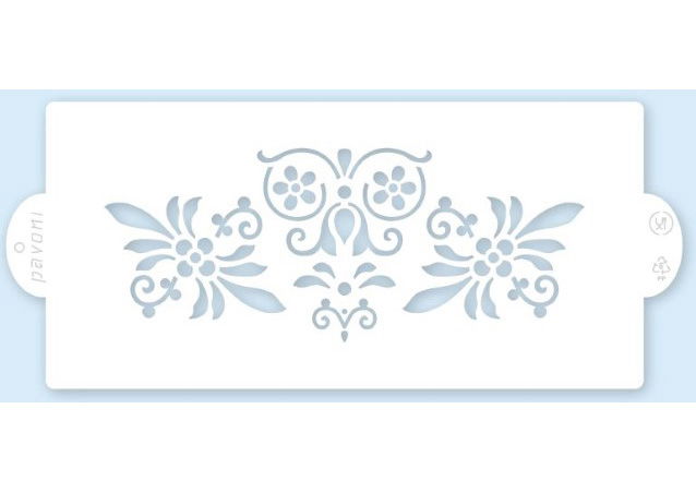 Sablon Plastic Lateral Decor Fantezie Florala, 26 x 12.5 cm [1]