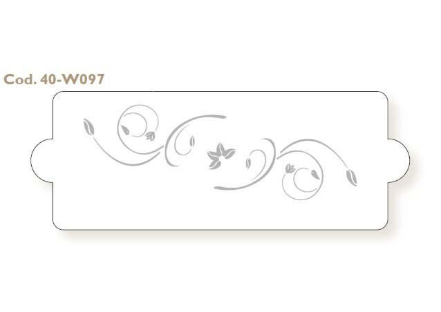 Sablon Plastic Lateral Decor Floral, 34.7 x 12.7 cm [1]