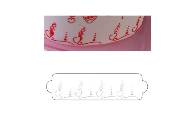 Sablon Plastic Lateral Decor Inimioare, 34 x 9 cm [1]