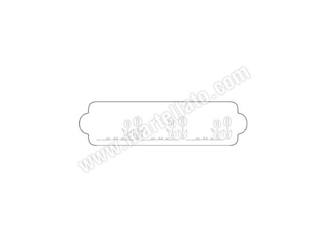 Sablon Plastic Lateral Decor Lalele, 34 x 9 cm [1]