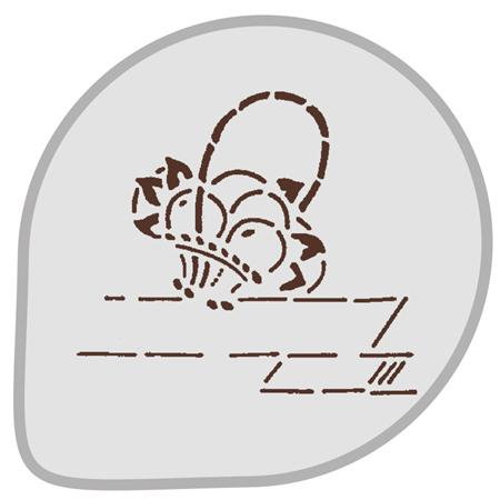 Sablon Plastic Rotund Decor Cos cu fructe Ø 26 cm [1]