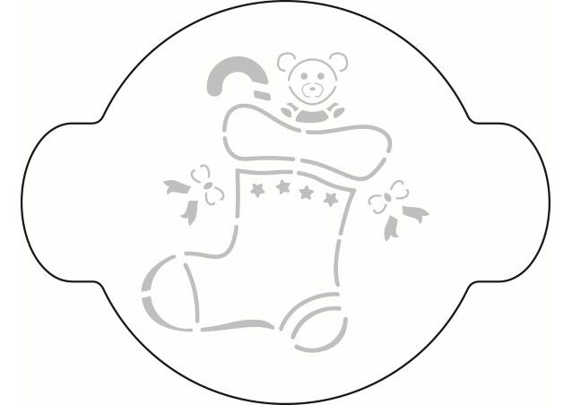 Sablon Plastic Rotund Decor Craciun Ø 10 cm [2]