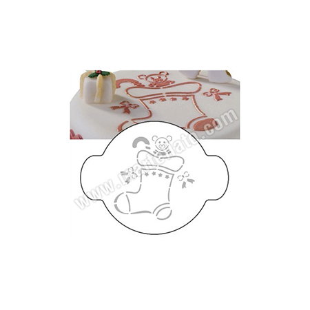 Sablon Plastic Rotund Decor Craciun Ø 20 cm [1]