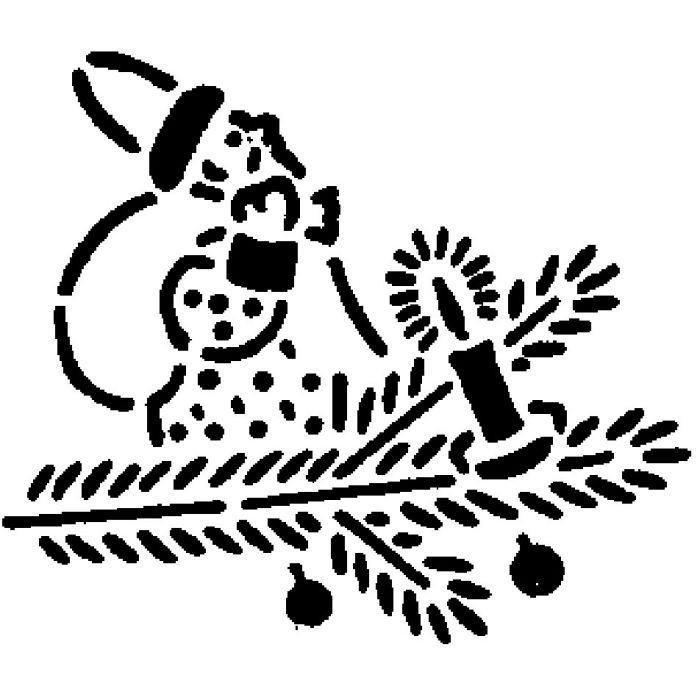 Sablon Plastic Rotund Decor Craciun - crenguta brad Ø 26 cm [2]