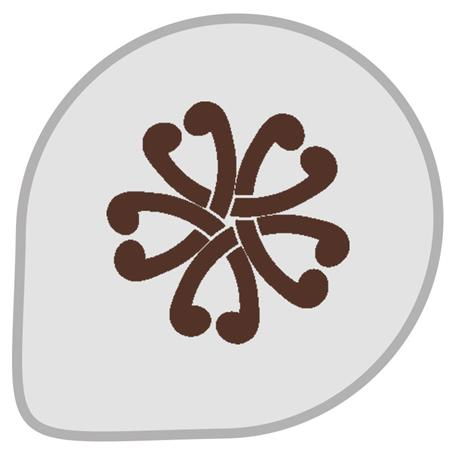 Sablon Plastic Rotund Decor Floral 1 Ø 26 cm [1]