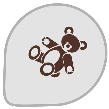 Sablon Plastic Rotund Decor Ursulet Ø 26 cm [1]