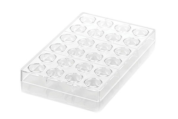 Semisfere Ciocolata Ø 3.1 x H 1.6 cm - Kit Matrita Policarbonat + silicon, 24 cavitati (CH013) [5]
