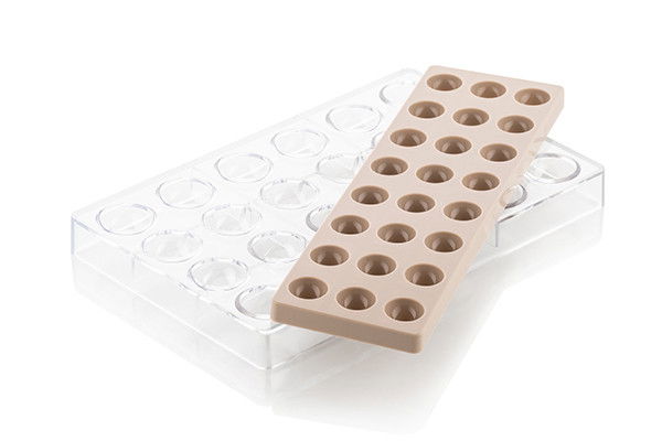 Semisfere Ciocolata Ø 3.1 x H 1.6 cm - Kit Matrita Policarbonat + silicon, 24 cavitati (CH013) [1]