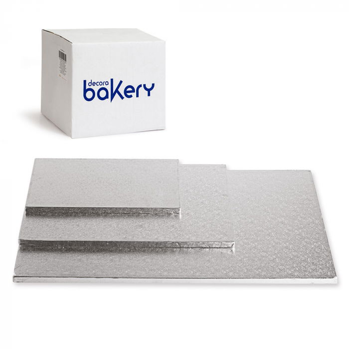 Set 10 Platouri Tort Dreptunghiulare Argintii, 40 x 30 x H 1.2 cm [3]