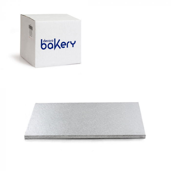 Set 10 Platouri Tort Dreptunghiulare Argintii, 40 x 30 x H 1.2 cm [1]