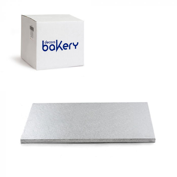 Set 10 Platouri Tort Dreptunghiulare Argintii, 45 x 35 x H 1.2 cm [1]