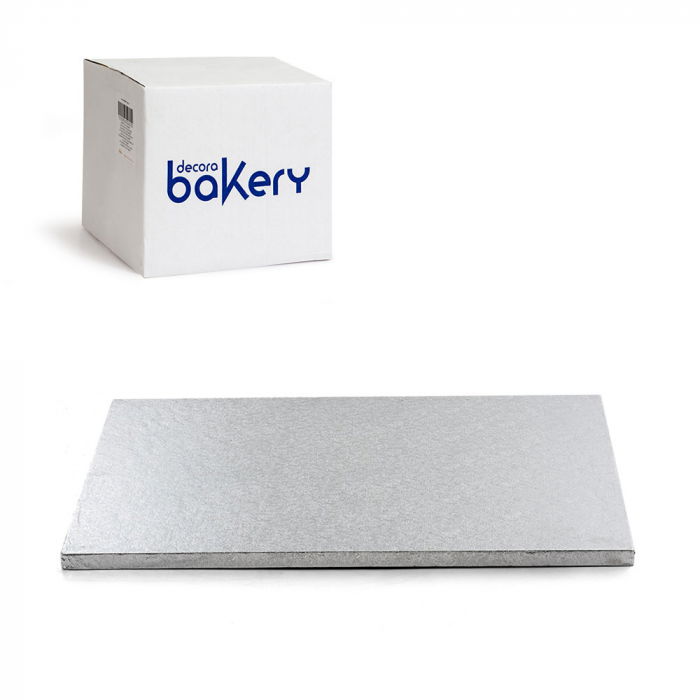 Set 10 Platouri Tort Dreptunghiulare Argintii, 50 x 40 x H 1.2 cm [1]