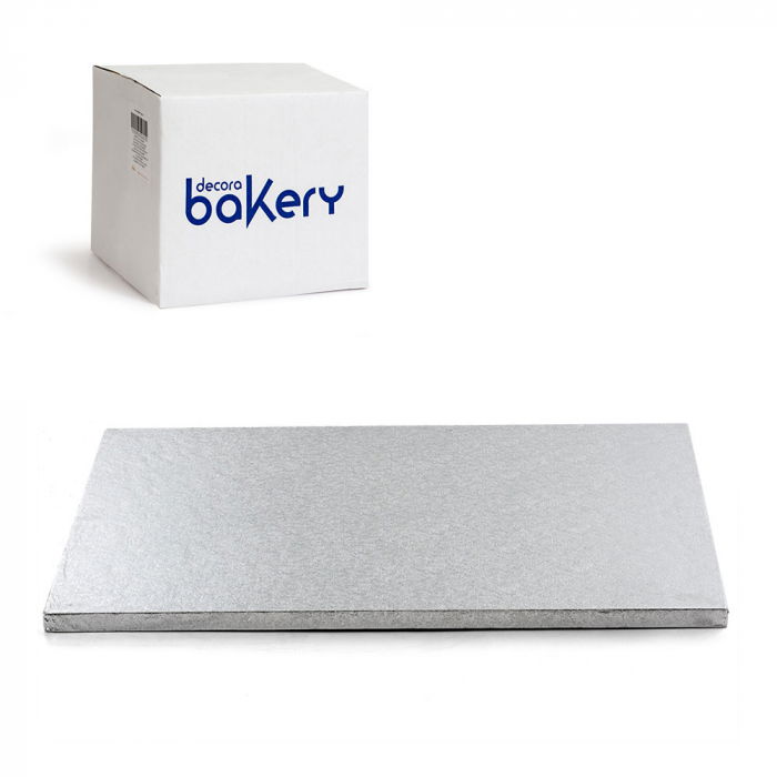 Set 10 Platouri Tort Dreptunghiulare Argintii, 60 x 40 x H 1.2 cm [1]