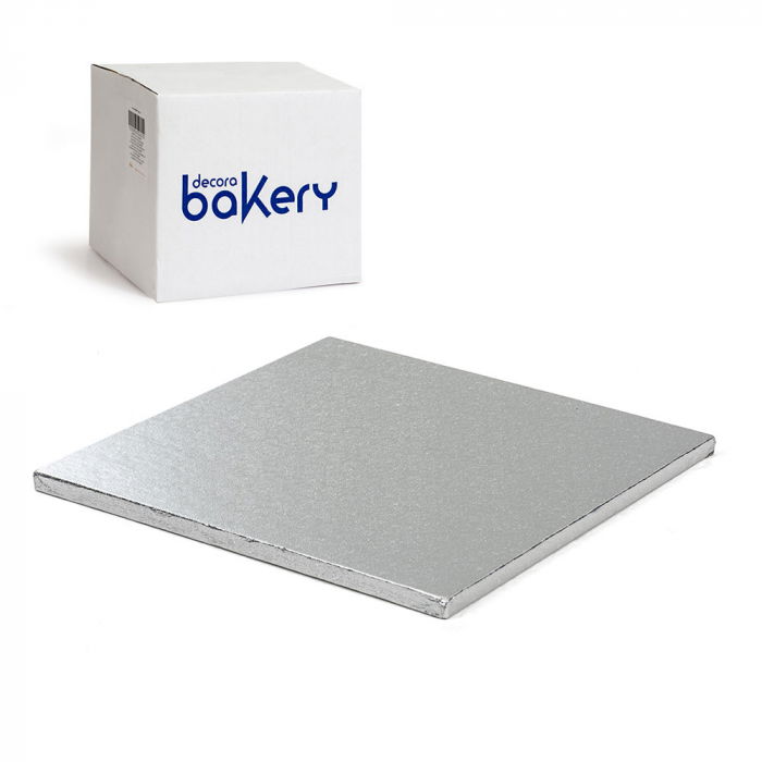 Set 10 Platouri Tort Patrate Argintii, 45 x 45 x H 1.2 cm [1]