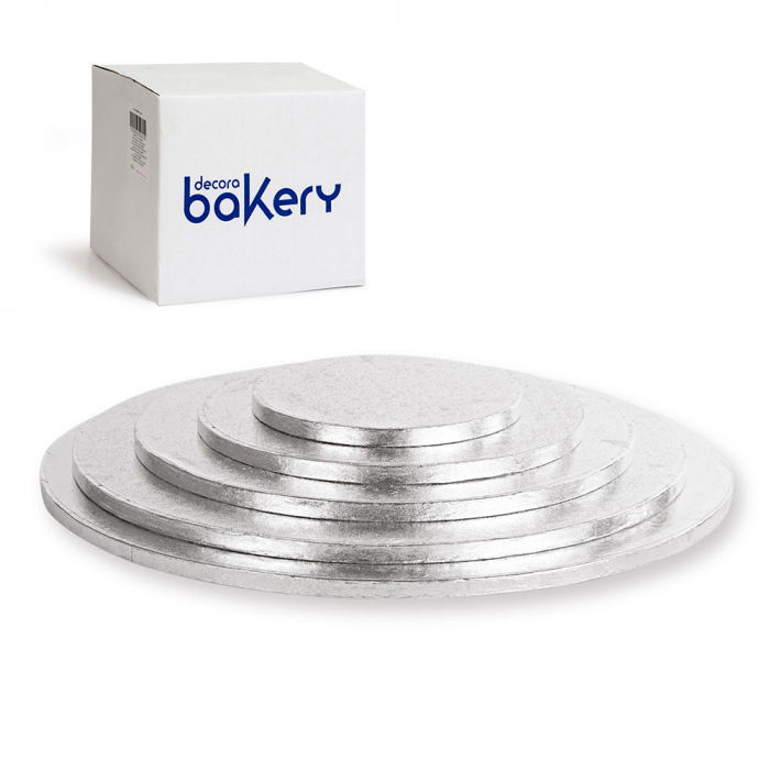 Set 10 Platouri Tort Rotunde Argintii, Ø 50 x H 1.2 cm [3]