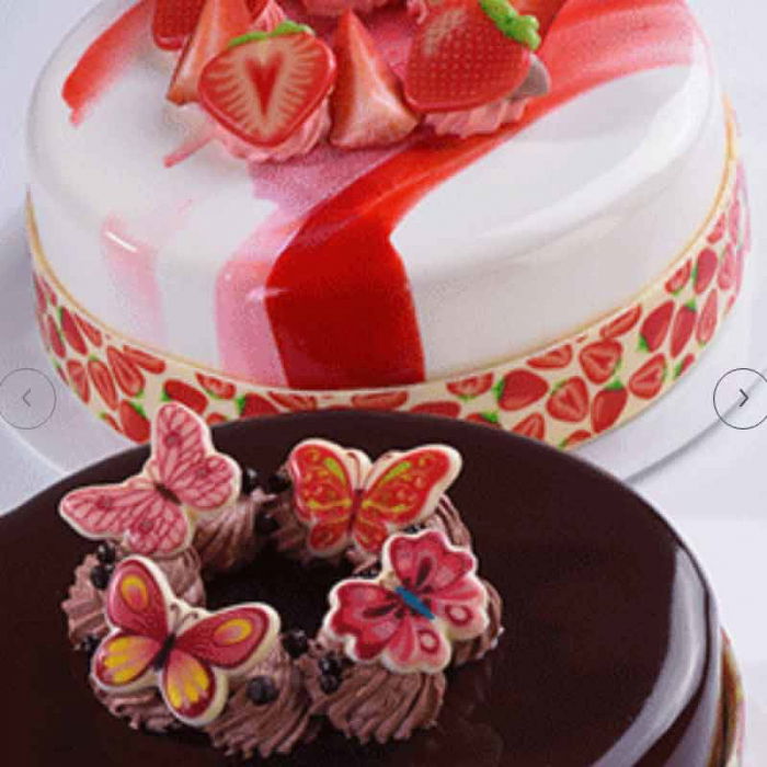 Set 12 Folii Transfer Ciocolata Capsuni 30 x 40 cm [2]