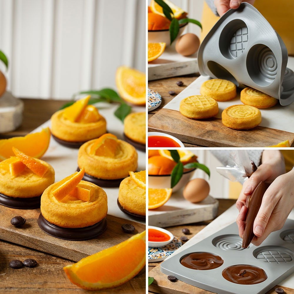 Set 2 Forme Silicon Bicuiti 2 Modele 2.87 - 3 x 1.65 - 1.75 x H 0.1 - 3.5 cm, 6 cavitati [4]