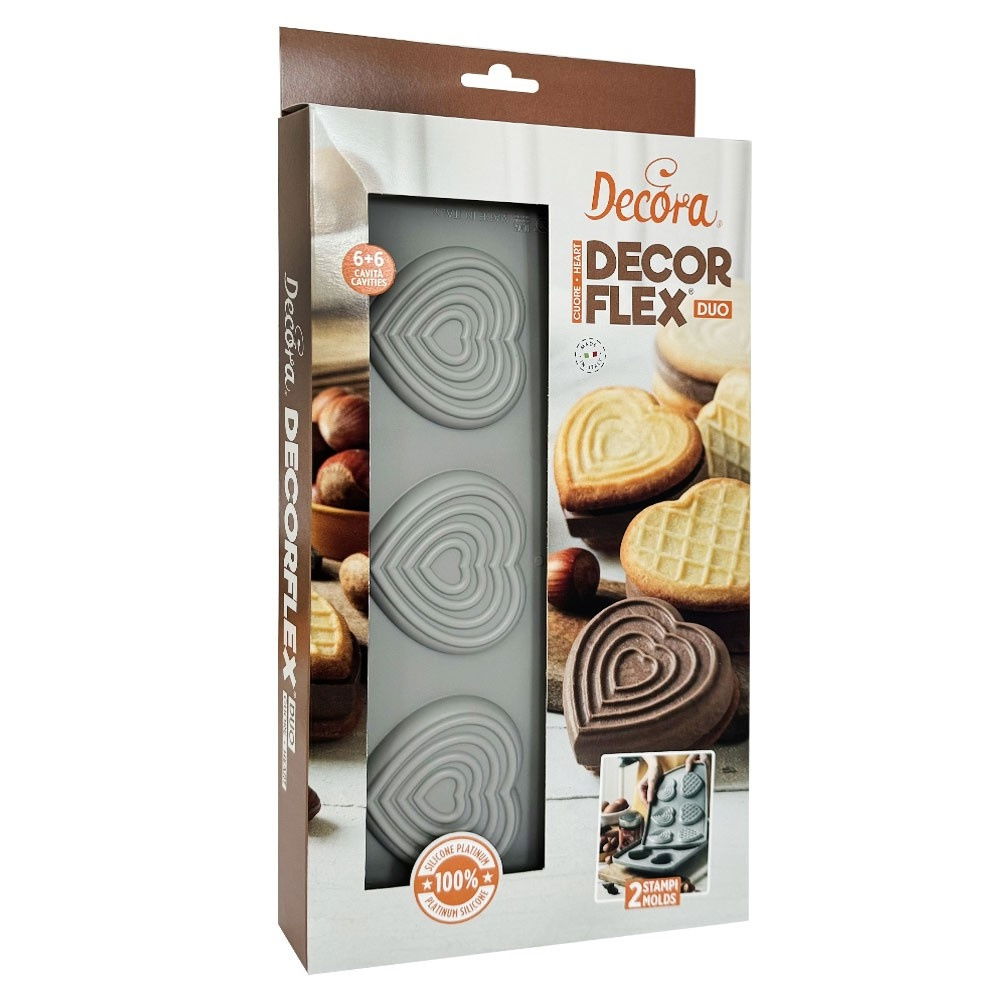 Set 2 Forme Silicon Inima 2 Modele 2.87 - 3 x 1.65 - 1.75 x H 0.1 - 3.5 cm, 6 cavitati [1]