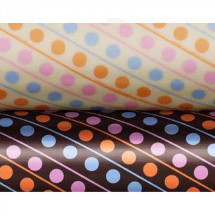 Set 24 Folii Transfer Ciocolata 4 Modele Cercuri Colorate 30 x 40 cm [2]