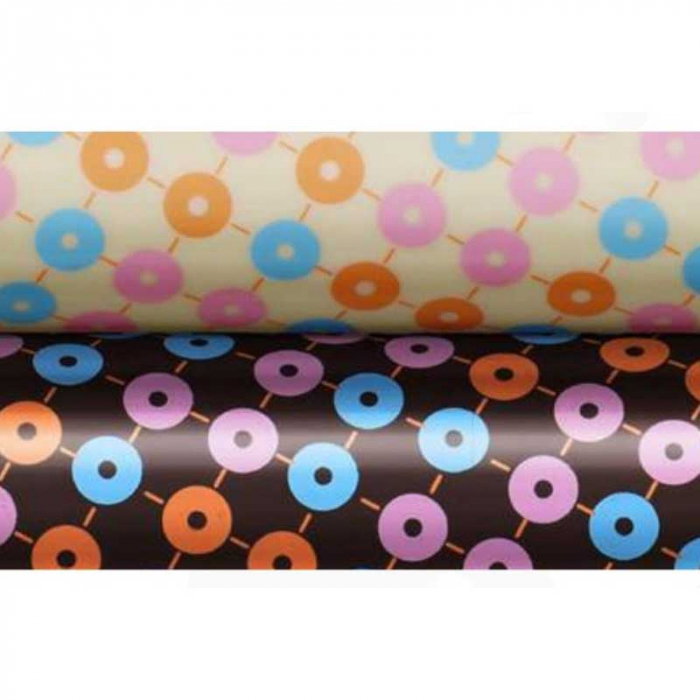 Set 24 Folii Transfer Ciocolata 4 Modele Cercuri Colorate 30 x 40 cm [3]