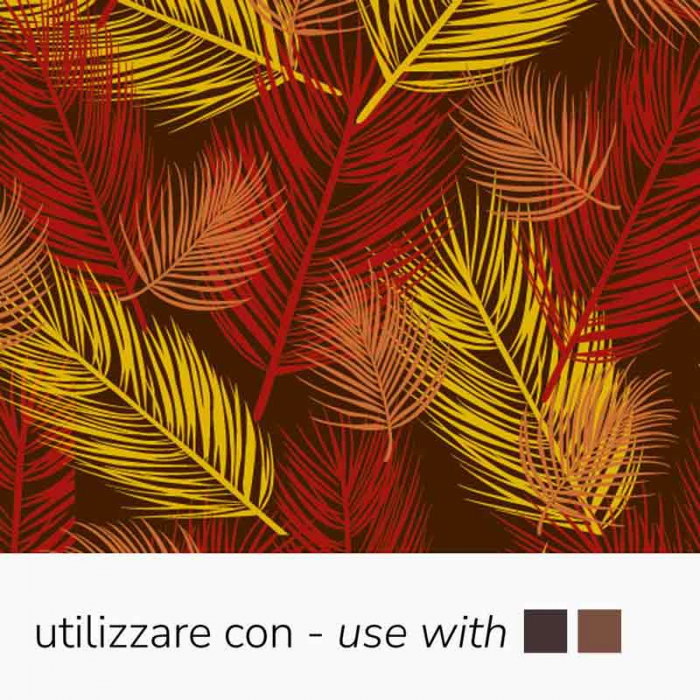 Set 30 Folii Transfer Decor Ciocolata Galben, Rosu si Portocaliu Frunze, 34 x 26.5 cm [1]