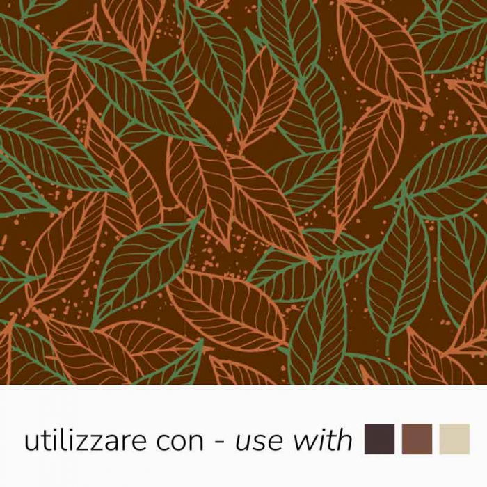 Set 30 Folii Transfer Decor Ciocolata Portocaliu si Verde Frunze, 34 x 26.5 cm [1]