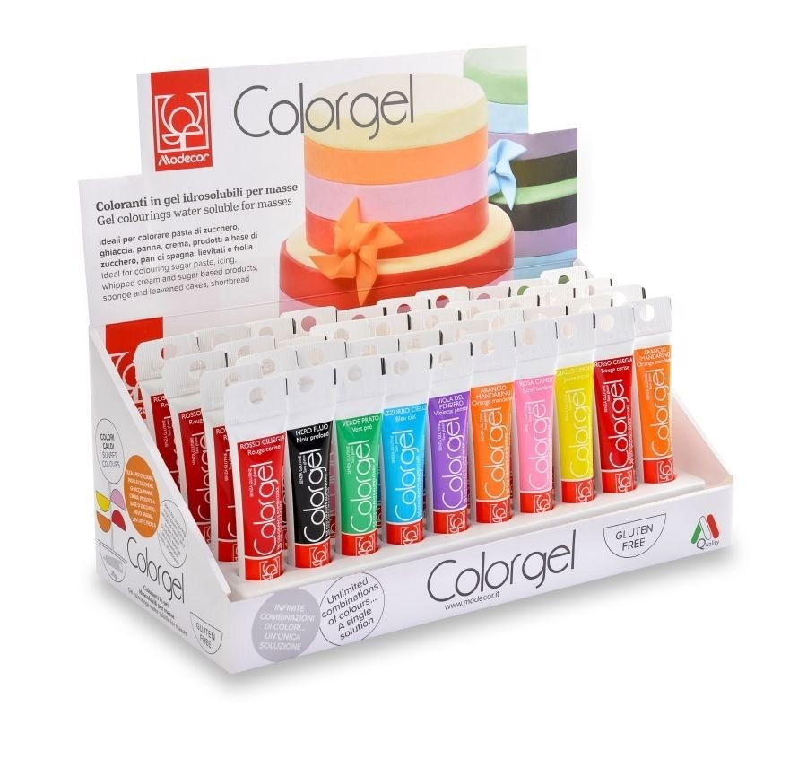 Set Coloranti Alimentari Gel, 40 buc x 20 g, Modecor [1]