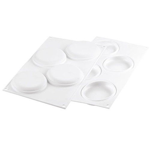 Set Tarte Ø 10 cm, 4 Rame Microforate + Forma Silicon 4 cavitati [3]