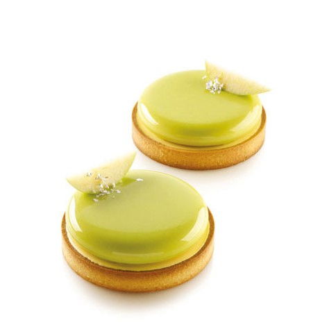 Set Tarte Ø 12 cm, 4 Rame Microforate + 2 Forme Silicon 2 cavitati [3]