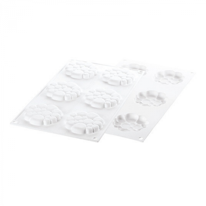 Set Tarte Ø 8 cm Paradis, 6 Rame Microforate + Forma Silicon 6 cavitati [6]