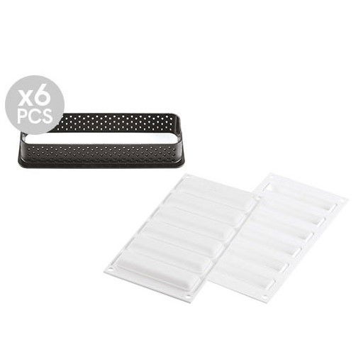Set Tarte 12 x 3.5 cm, 6 Rame Microforate + Forma Silicon 6 cavitati [1]