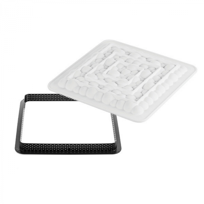 Set Tarte 20 x 20 cm Bubble, 1 Rama Microforata + Forma Silicon [2]