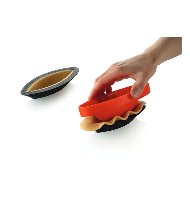 Set Tarte Cabossa 12 x 4 cm, 6 Rame Microforate + Forma Silicon 6 cavitati 39 ml + decupator [5]