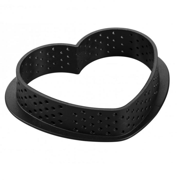 Set Tarte Inima 8 x 7 x H 2 cm, 6 Rame Microforate + Forma Silicon 8 cavitati 30 ml [3]