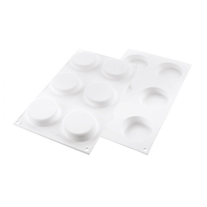Set Tarte Ø 7 cm Klassik, 6 rame Microforate + Forma Silicon 6 cavitati [6]