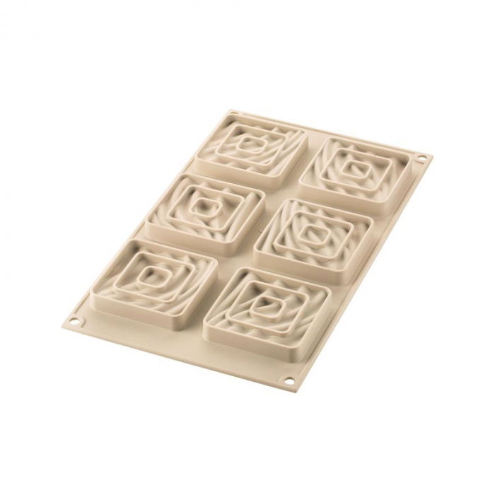 Set Tarte Sand 8 x 8 x H 2 cm, 6 Rame Microforate + Forma Silicon 6 Cavitati [4]
