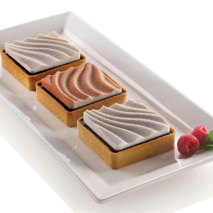 Set Tarte Sand 8 x 8 x H 2 cm, 6 Rame Microforate + Forma Silicon 6 Cavitati [1]