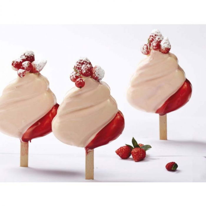 Set Tava si 4 Matrite Silicon Inghetata pe bat Honolulu 8 cavitati, 100 ml [2]