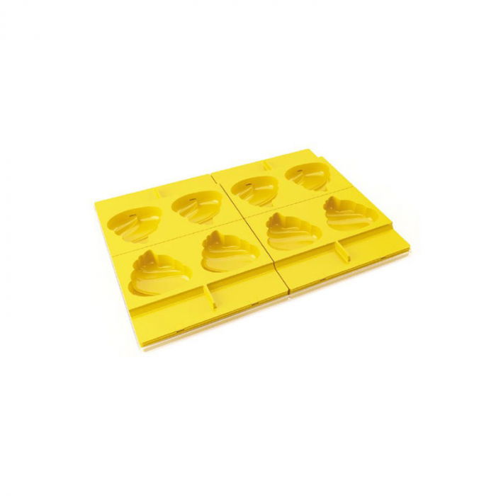 Set Tava si 4 Matrite Silicon Inghetata pe bat Honolulu 8 cavitati, 100 ml [1]