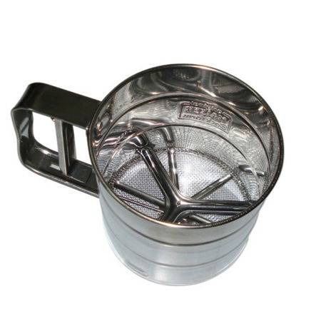 Presarator Produse Pudra cu Sita Fina si Maner, integal Inox, Ø10xH9.5 cm [1]