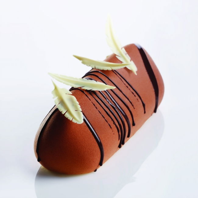 Spatula Inox Decor Ciocolata - Pene / Fulgi, 10x2.4 cm [3]